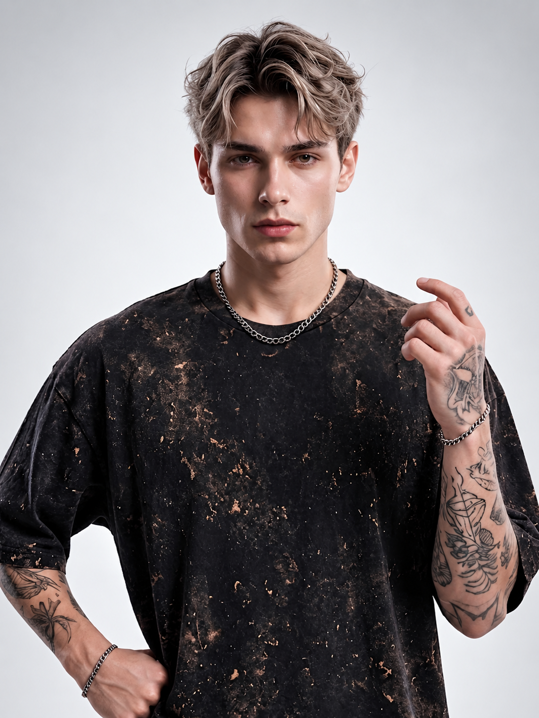 FADED DREAMS Men Retro Wash Oversized T-Shirt