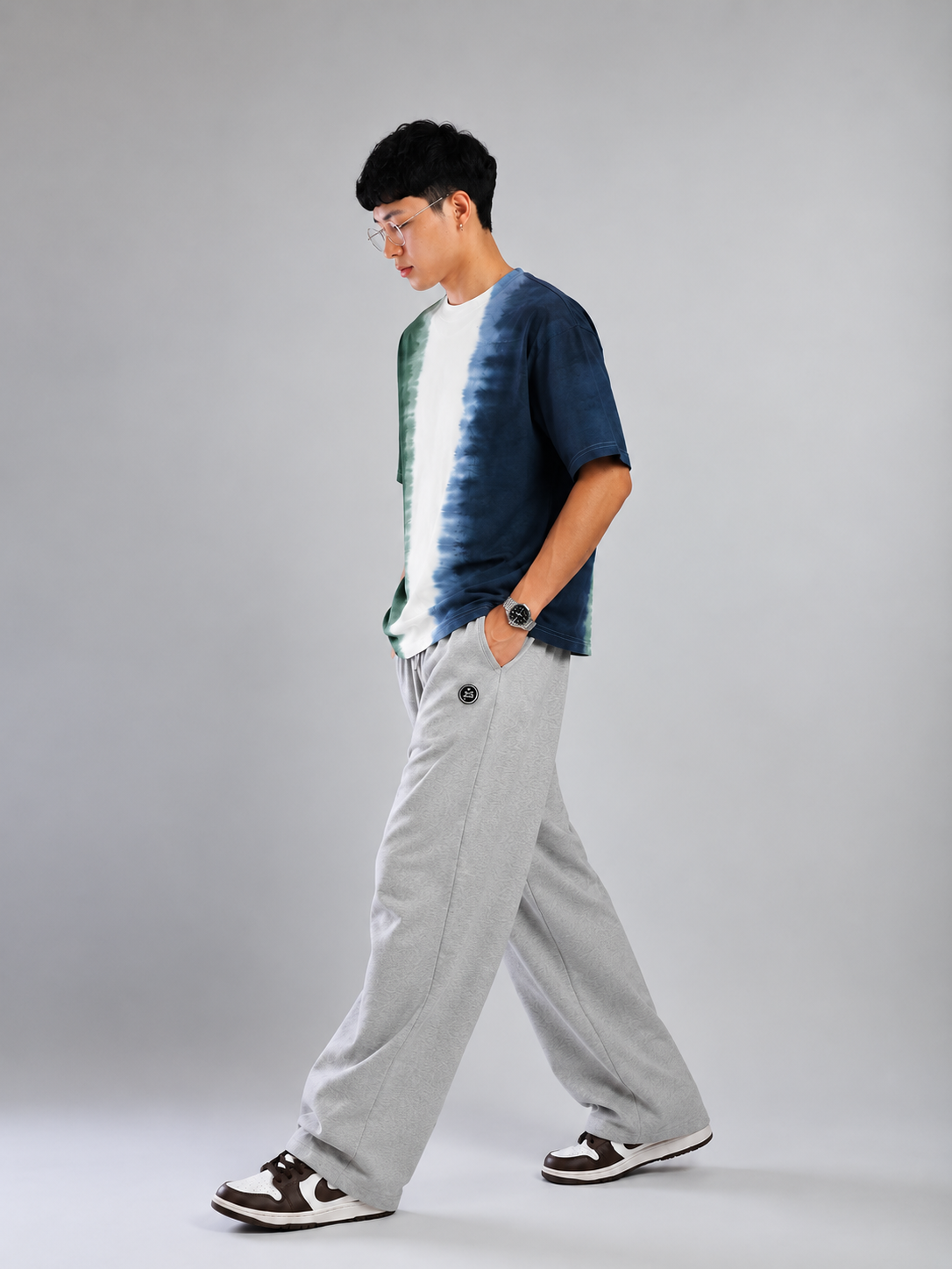 Men's Retro Wash Tie-Dye Oversized T-Shirt