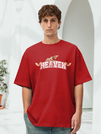 HEAVEN Men Printed Oversized T-Shirt