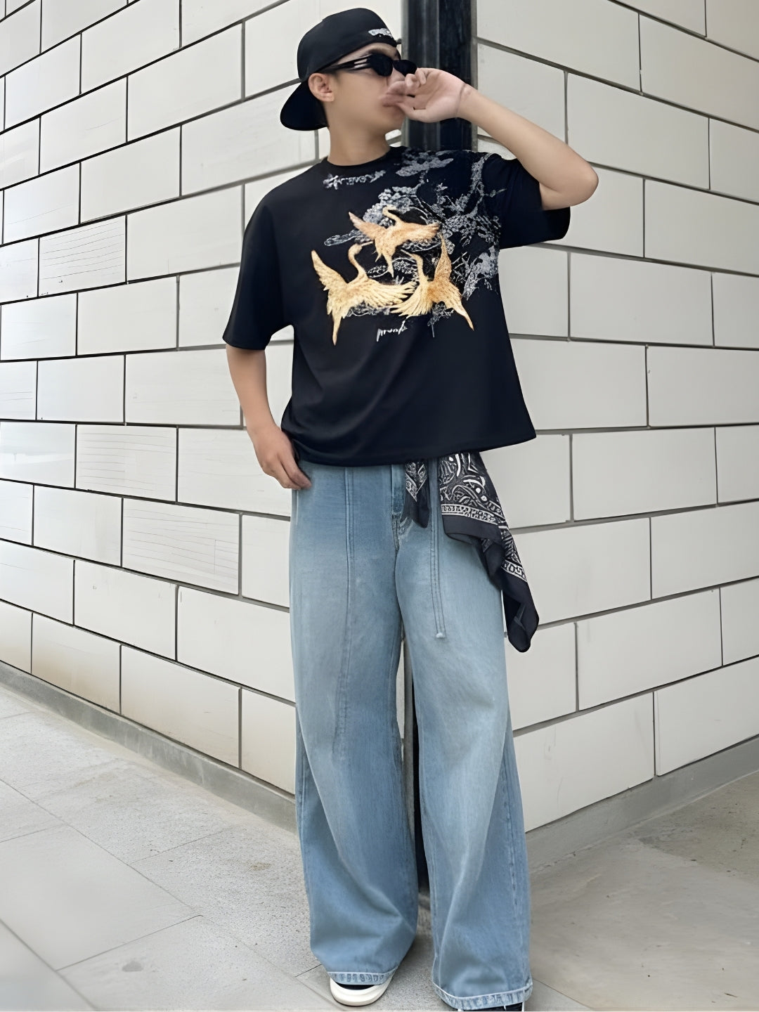 Mandala Roots Men's Premium Oversized T-Shirt – Black